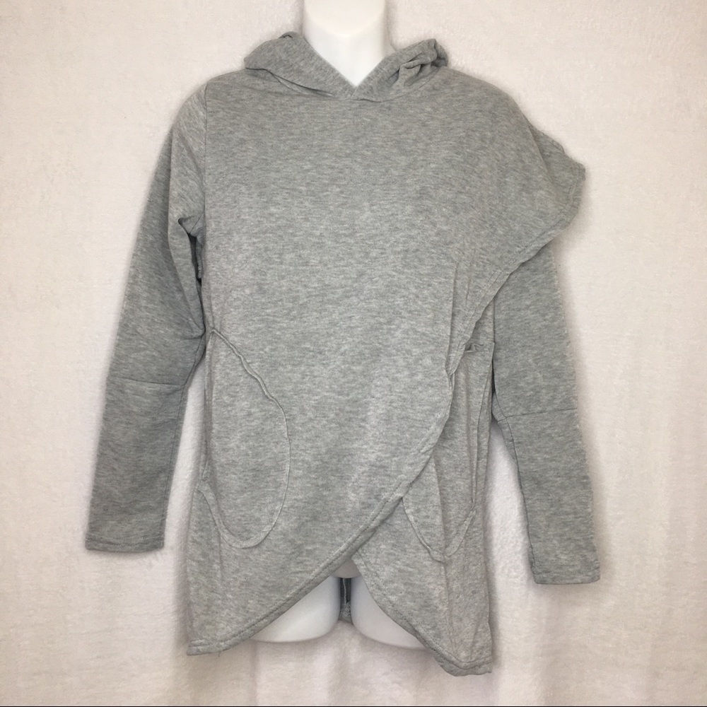 Grey Long sleeve casual hooded sweatshirt - Picture 1 of 4
